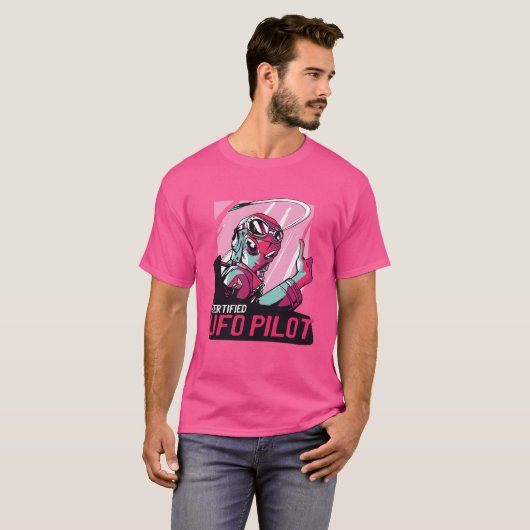 Gecertificeerde UFO-piloot T-shirt (Voorkant volledig)