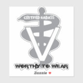 Gecertificeerde Vechtersbaas - Waardig om te Drage Sticker (Vel)