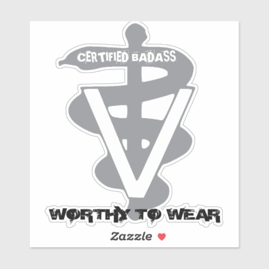 Gecertificeerde Vechtersbaas - Waardig om te Drage Sticker (Vel)