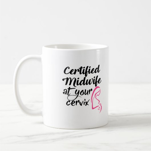 Gecertificeerde verloskundige bij uw Cervix Coffee Koffiemok (Links)