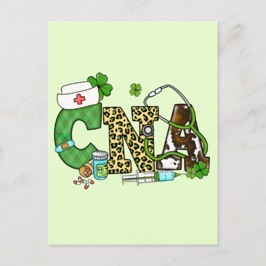 Gecertificeerde verpleegassistent St. Patrick's Briefkaart (Voorkant)