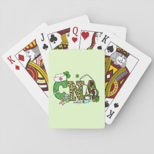 Gecertificeerde verpleegassistent St. Patrick's Pokerkaarten