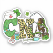 Gecertificeerde verpleegassistent St. Patrick's Sticker (Voorkant)