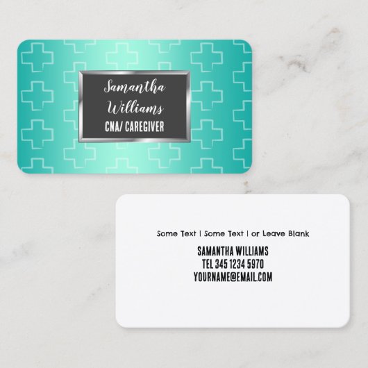 Gecertificeerde verpleegassistent visitekaartje (Voorkant / Achterkant)