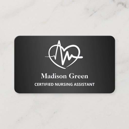 Gecertificeerde verpleegassistent visitekaartje (Voorkant)