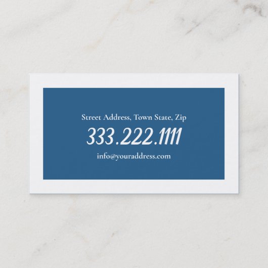 Gecertificeerde verpleegkundig assistent Blauw & W Visitekaartje (Achterkant)