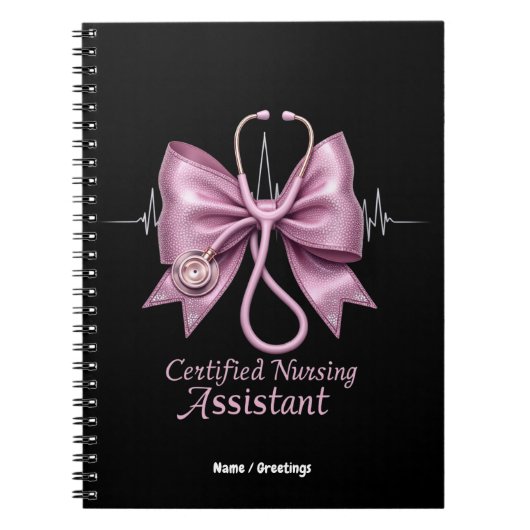 Gecertificeerde verpleegkundig assistent CNA Coque Notitieboek (Voorkant)