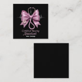 Gecertificeerde verpleegkundig assistent CNA Coque Vierkante Visitekaartje (Voorkant / Achterkant)