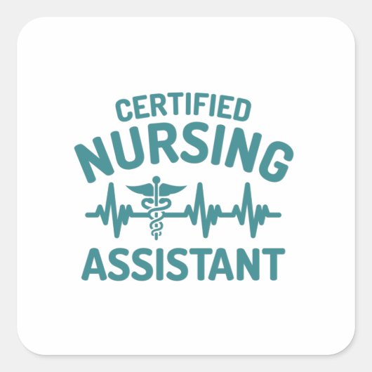 Gecertificeerde verpleegkundige assistent, CNA Vierkante Sticker (Voorkant)