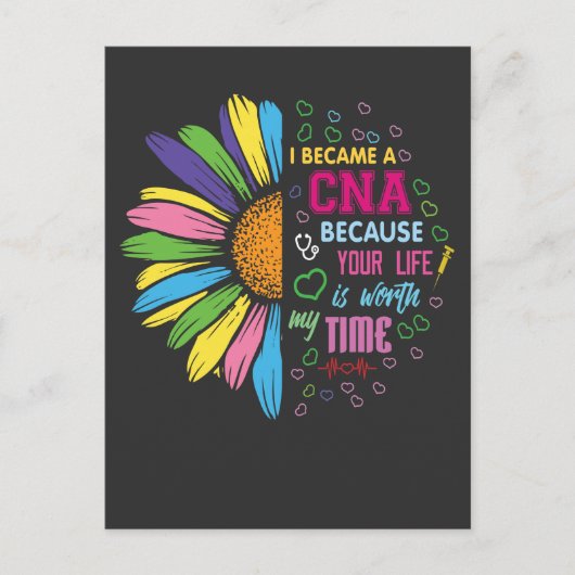 Gecertificeerde verpleegkundige assistent - Uw lev Briefkaart (Voorkant)