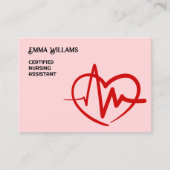 🩺 gecertificeerde verpleegkundige assistent visitekaartje (Voorkant)