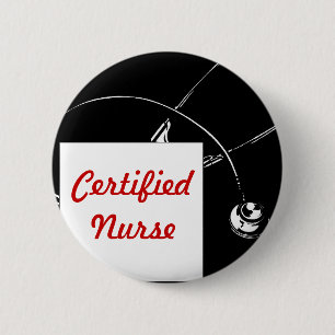 Gecertificeerde verpleegster ronde button 5,7 cm