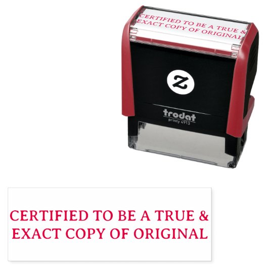 Gecertificeerde Ware & Exacte Kopie van Origineel Zelfinktende Stempel (In situ)