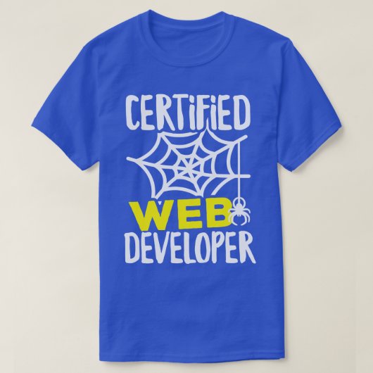 Gecertificeerde webontwikkelaar t-shirt (Design voorkant)