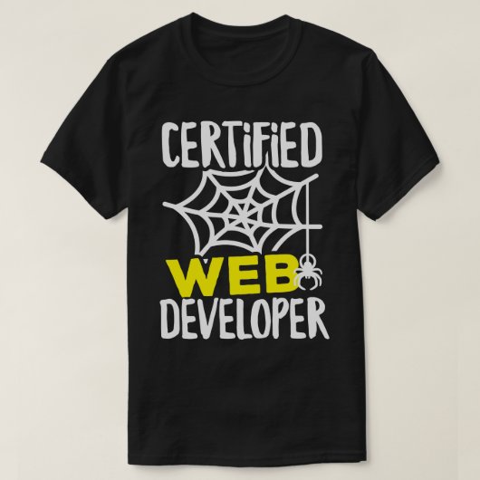 Gecertificeerde webontwikkelaar t-shirt (Design voorkant)