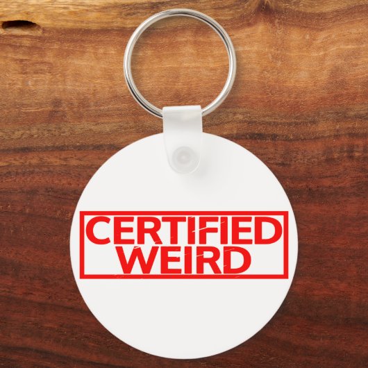 Gecertificeerde Weird Stempel Sleutelhanger (Voorkant)