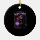 Gecertificeerde Whimsigoth Witch Broom Closet Clas Keramisch Ornament (Voorkant)