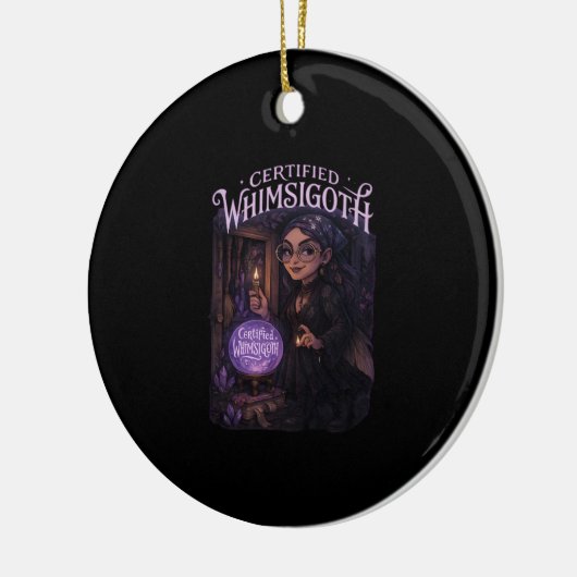 Gecertificeerde Whimsigoth Witch Broom Closet Clas Keramisch Ornament (Links)