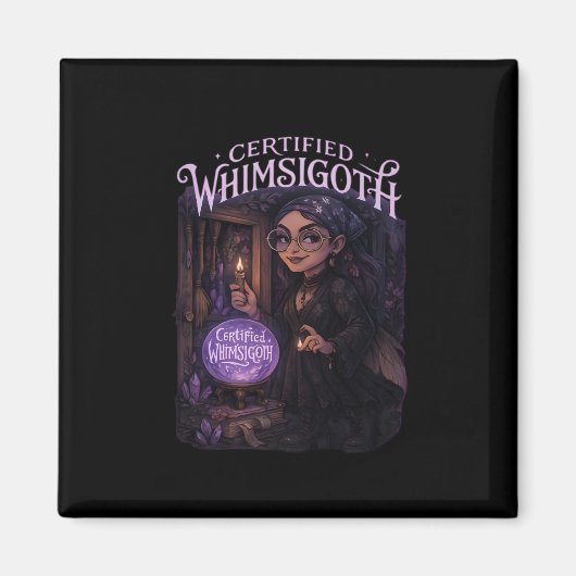 Gecertificeerde Whimsigoth Witch Broom Closet Clas Magneet (Voorkant)