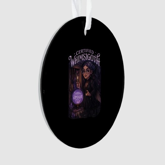 Gecertificeerde Whimsigoth Witch Broom Closet Clas Ornament (voorkant)