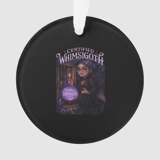 Gecertificeerde Whimsigoth Witch Broom Closet Clas Ornament (voorkant)