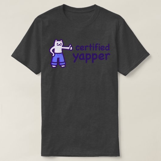Gecertificeerde Yapper Dark Text T-shirt (Design voorkant)