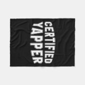 Gecertificeerde Yapper Funny Professional Yapper Fleece Deken (Voorkant (Horizontaal))