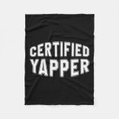 Gecertificeerde Yapper Funny Professional Yapper Fleece Deken (Voorkant)
