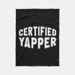 Gecertificeerde Yapper Funny Professional Yapper Fleece Deken