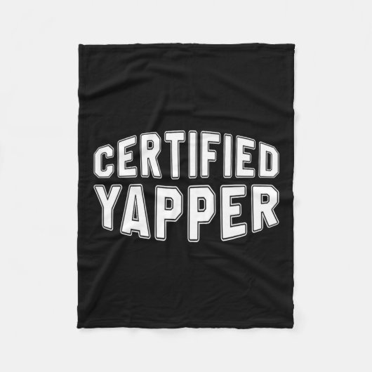 Gecertificeerde Yapper Funny Professional Yapper Fleece Deken (Voorkant)