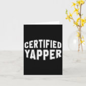 Gecertificeerde Yapper Funny Professional Yapper Kaart (Gele Bloem)