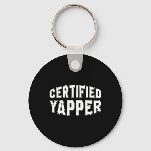 Gecertificeerde Yapper Funny Professional Yapper Sleutelhanger (Voorkant)