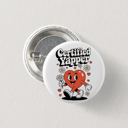 Gecertificeerde Yapper Ronde Button 3,2 Cm (Voorkant /achterkant)