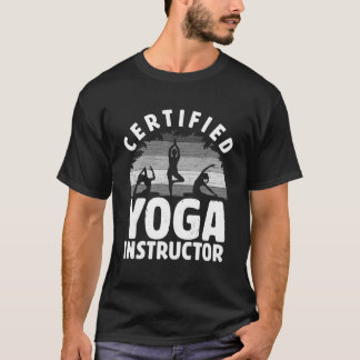 Gecertificeerde Yoga Instructor Meditatie Retro Na T-shirt
