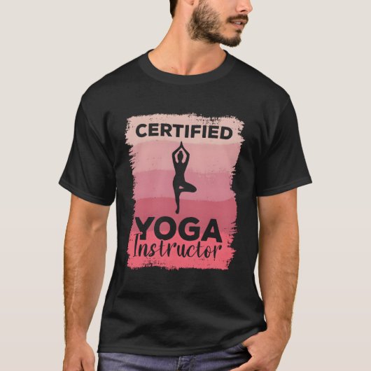 Gecertificeerde Yoga Instructor Meditatie T-shirt (Voorkant)