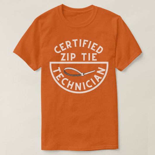 Gecertificeerde Zip Stropdas Technician 4 T-shirt (Design voorkant)
