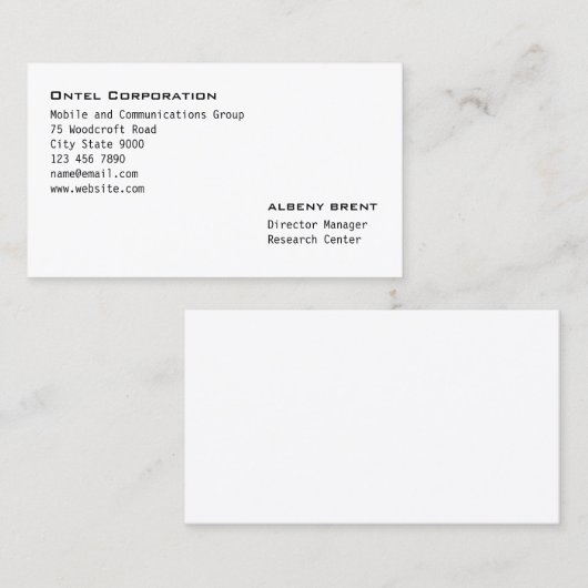 Gecgraded Modern Visitekaartje (Voorkant / Achterkant)