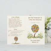 Gechanteerde bosboom in Bloom Wedding Programme (Staand voorkant)