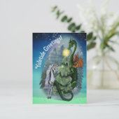 Gechanteerde kerstboom feestdagenkaart (Staand voorkant)