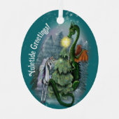 Gechanteerde kerstboom metalen ornament (Voorkant)