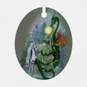 Gechanteerde kerstboom metalen ornament (Achterkant)