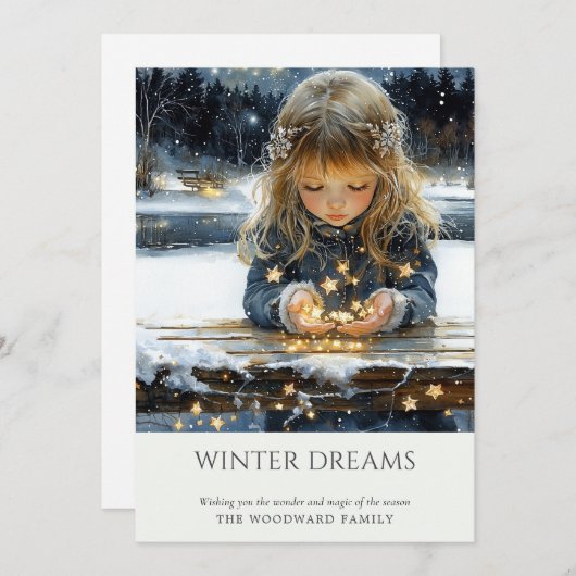 Gechanteerde Kerstmis Feestdagenkaart (Voorkant / Achterkant)