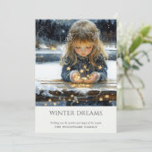 Gechanteerde Kerstmis Feestdagenkaart (Staand voorkant)