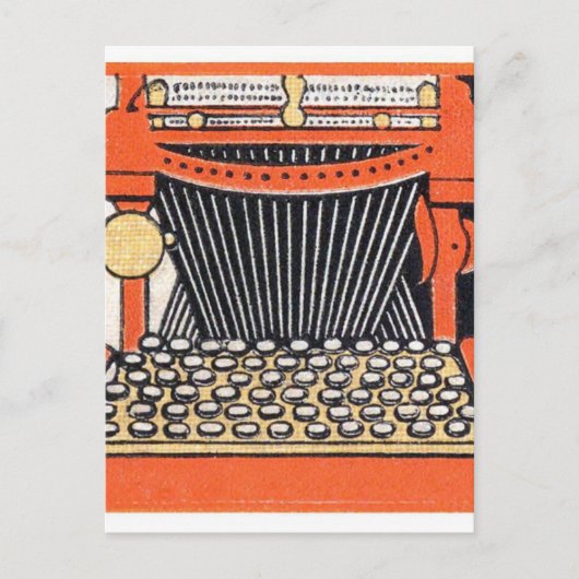 Gechanteerde typemachine briefkaart (Voorkant)