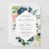 Gecharmeerde Waterverf Floral bruiloft uitnodiging (Voorkant)