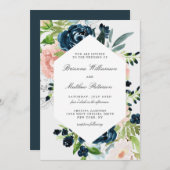 Gecharmeerde Waterverf Floral bruiloft uitnodiging (Voorkant / Achterkant)
