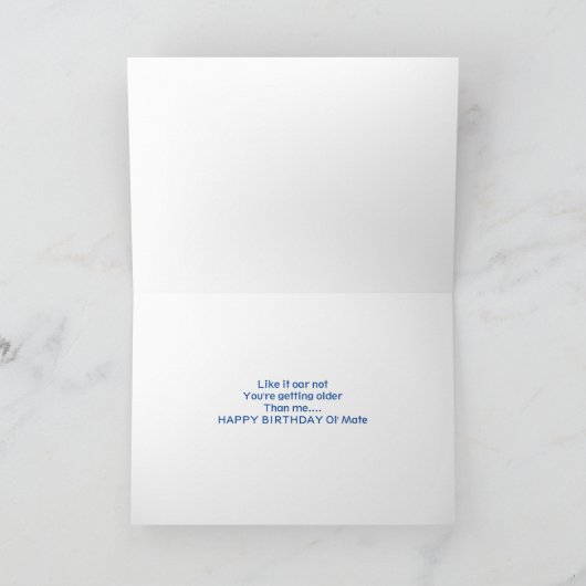 Gecharterd Wenskaart Kaart (Binnen)