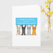 Gecharterde accountant gefeliciteerd met Cartoons Kaart (Gele Bloem)