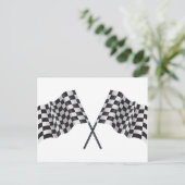 gecheckte cross-flags briefkaart (Staand voorkant)