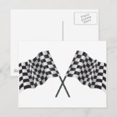 gecheckte cross-flags briefkaart (Voorkant / Achterkant)